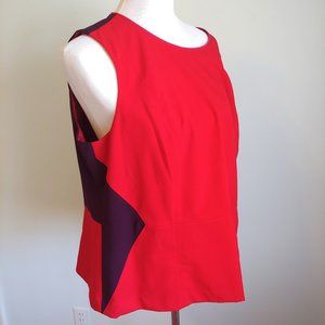 NWT Calvin Klein Colorblock Dressy Blouse